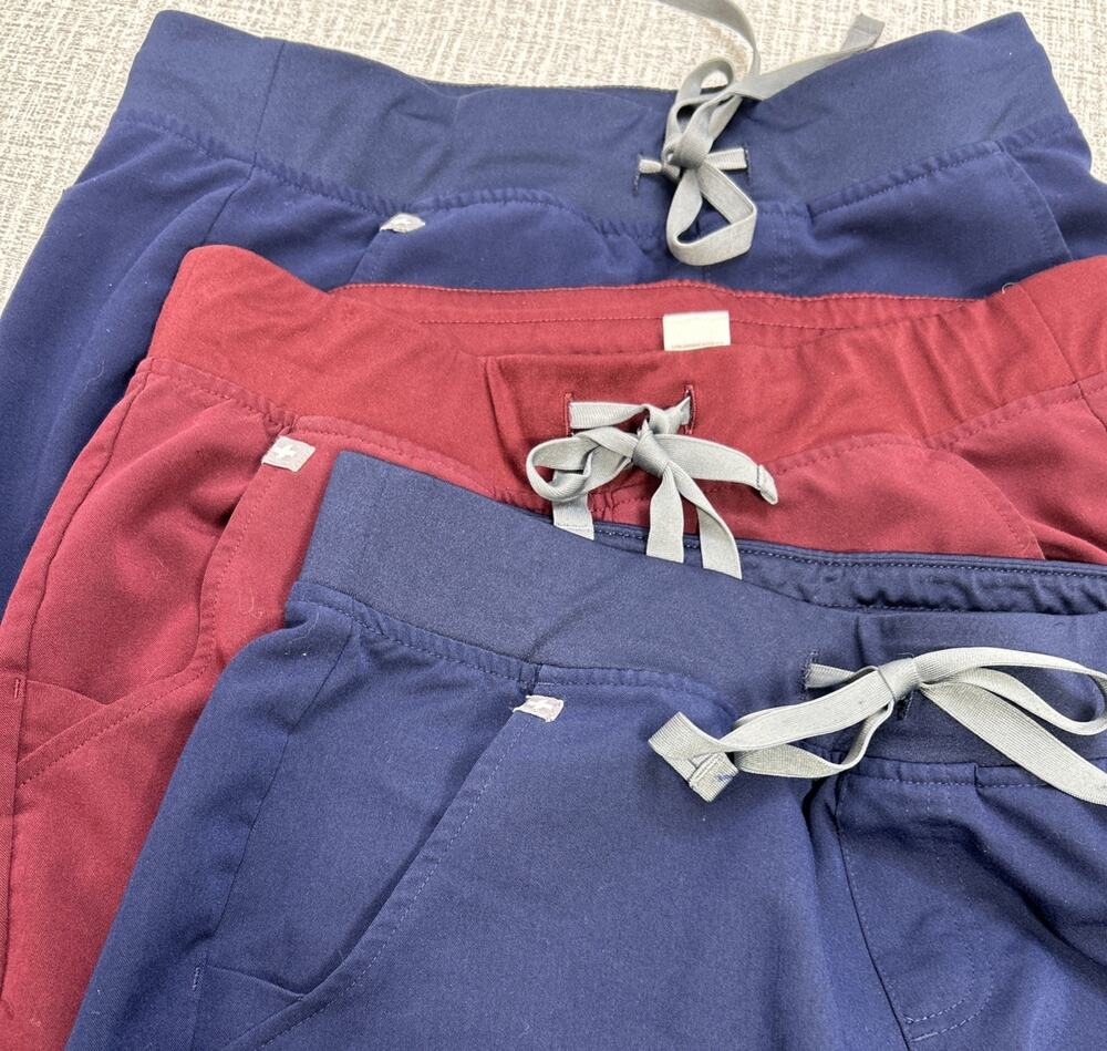 Lot of Three Figs Bottoms/Pants S Technical Collection Navy & Red Joggers